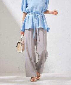 a.v.v / アー・ヴェ・ヴェ その他パンツ | 【接触冷感/洗える/イージーケア】美ラクるスッキリ見えストライプワイドパンツ