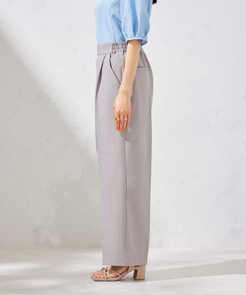 a.v.v / アー・ヴェ・ヴェ その他パンツ | 【接触冷感/洗える/イージーケア】美ラクるスッキリ見えストライプワイドパンツ | 詳細10