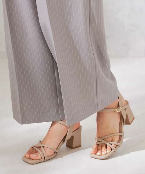 a.v.v / アー・ヴェ・ヴェ その他パンツ | 【接触冷感/洗える/イージーケア】美ラクるスッキリ見えストライプワイドパンツ | 詳細15