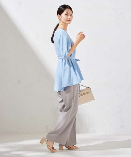 a.v.v / アー・ヴェ・ヴェ その他パンツ | 【接触冷感/洗える/イージーケア】美ラクるスッキリ見えストライプワイドパンツ | 詳細6