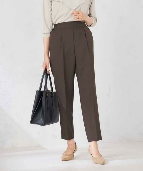 a.v.v / アー・ヴェ・ヴェ チノ・ワークパンツ | 【洗える/イージーケア/ストレッチ/吸水速乾】美ラクるスッキリ見えテーパードパンツ | 詳細1