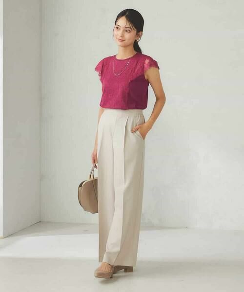 a.v.v / アー・ヴェ・ヴェ その他パンツ | 【洗える/イージーケア/ストレッチ/吸水速乾】美ラクるスッキリ見えワイドパンツ | 詳細12