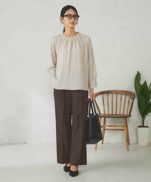 a.v.v / アー・ヴェ・ヴェ その他パンツ | 【洗える/イージーケア/ストレッチ/吸水速乾】美ラクるスッキリ見えワイドパンツ | 詳細3