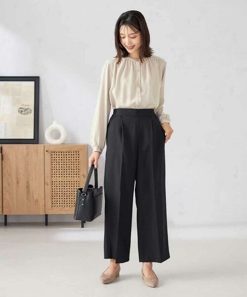 a.v.v / アー・ヴェ・ヴェ その他パンツ | 【洗える/イージーケア/ストレッチ/吸水速乾】美ラクるスッキリ見えワイドパンツ | 詳細30