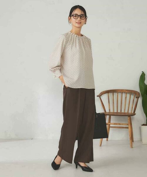 a.v.v / アー・ヴェ・ヴェ その他パンツ | 【洗える/イージーケア/ストレッチ/吸水速乾】美ラクるスッキリ見えワイドパンツ | 詳細4