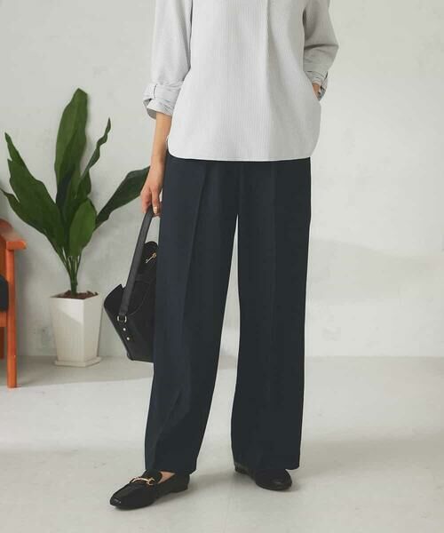 a.v.v / アー・ヴェ・ヴェ その他パンツ | 【洗える/イージーケア/ストレッチ/吸水速乾】美ラクるイージーワイドパンツ | 詳細1