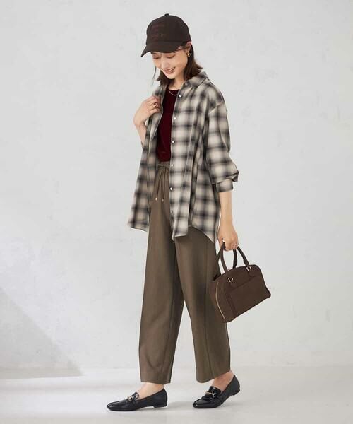 a.v.v / アー・ヴェ・ヴェ その他パンツ | 【洗える/イージーケア/ストレッチ/吸水速乾】美ラクるイージーワイドパンツ | 詳細11