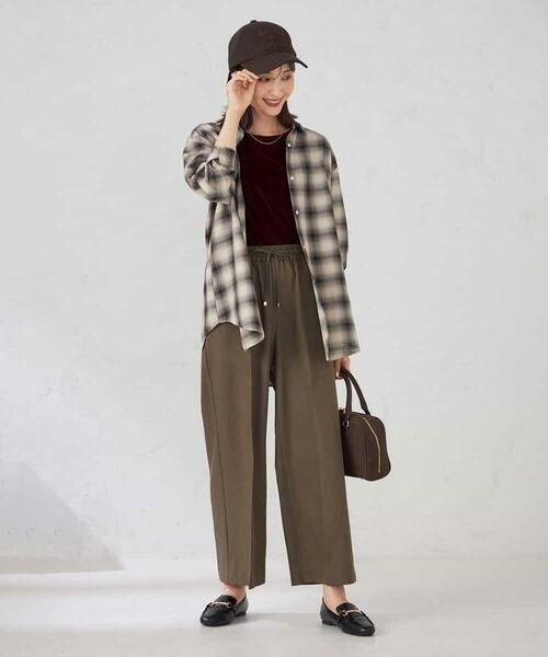 a.v.v / アー・ヴェ・ヴェ その他パンツ | 【洗える/イージーケア/ストレッチ/吸水速乾】美ラクるイージーワイドパンツ | 詳細12