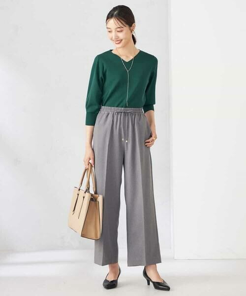 a.v.v / アー・ヴェ・ヴェ その他パンツ | 【洗える/イージーケア/ストレッチ/吸水速乾】美ラクるイージーワイドパンツ | 詳細15