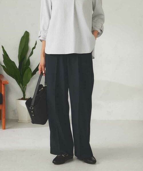 a.v.v / アー・ヴェ・ヴェ その他パンツ | 【洗える/イージーケア/ストレッチ/吸水速乾】美ラクるイージーワイドパンツ | 詳細2