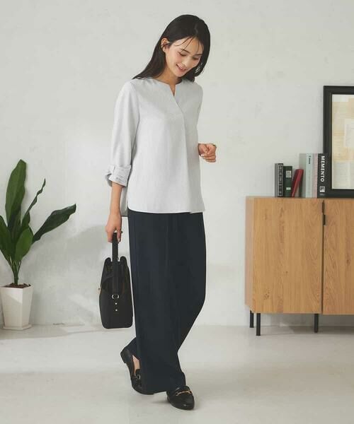 a.v.v / アー・ヴェ・ヴェ その他パンツ | 【洗える/イージーケア/ストレッチ/吸水速乾】美ラクるイージーワイドパンツ | 詳細7