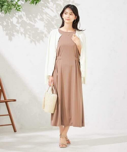 a.v.v / アー・ヴェ・ヴェ ロング・マキシ丈ワンピース | 【UVカット/速乾/イージーケア】ウエストベルトフレアワンピース | 詳細10