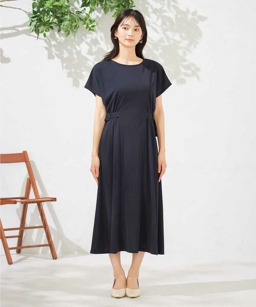 a.v.v / アー・ヴェ・ヴェ ロング・マキシ丈ワンピース | 【UVカット/速乾/イージーケア】ウエストベルトフレアワンピース | 詳細12