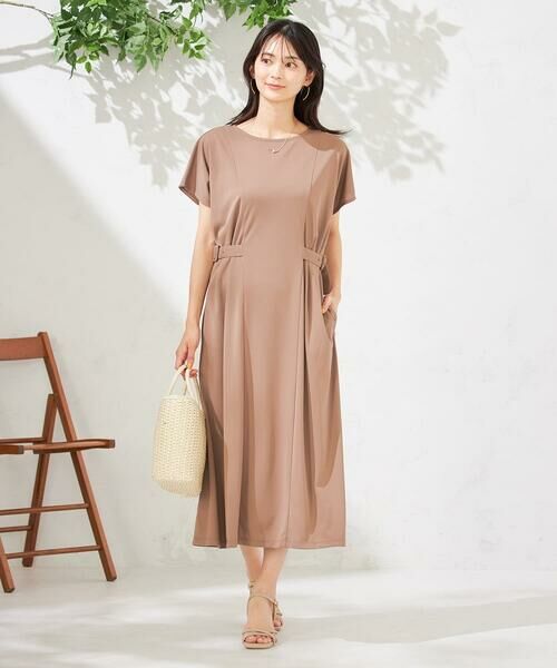 a.v.v / アー・ヴェ・ヴェ ロング・マキシ丈ワンピース | 【UVカット/速乾/イージーケア】ウエストベルトフレアワンピース | 詳細7