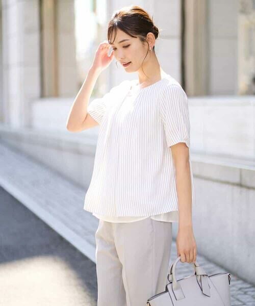 a.v.v / アー・ヴェ・ヴェ シャツ・ブラウス | メタルパーツレイヤードブラウス | 詳細1