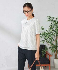 a.v.v / アー・ヴェ・ヴェ シャツ・ブラウス | 【ストレッチ/洗える】チャーム付きボウタイブラウス