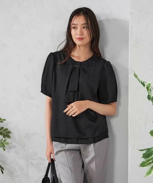 a.v.v / アー・ヴェ・ヴェ シャツ・ブラウス | 【ストレッチ/洗える】チャーム付きボウタイブラウス | 詳細18