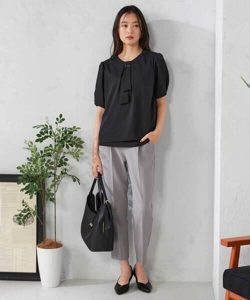 a.v.v / アー・ヴェ・ヴェ シャツ・ブラウス | 【ストレッチ/洗える】チャーム付きボウタイブラウス | 詳細21