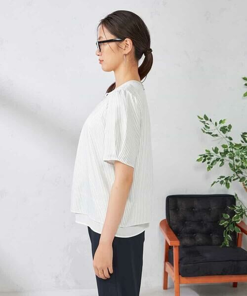 a.v.v / アー・ヴェ・ヴェ シャツ・ブラウス | 【ストレッチ/洗える】チャーム付きボウタイブラウス | 詳細23