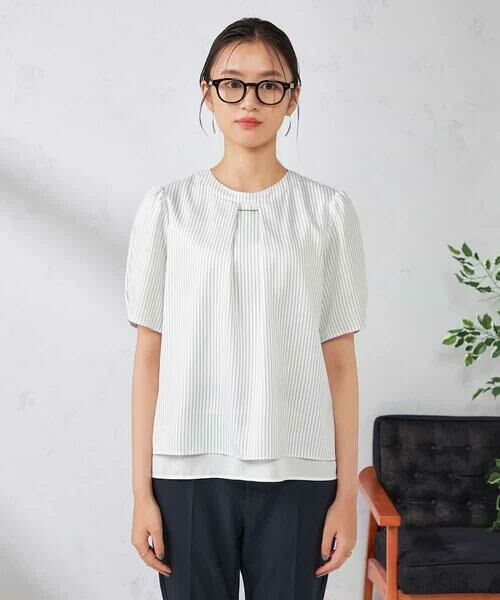 a.v.v / アー・ヴェ・ヴェ シャツ・ブラウス | 【ストレッチ/洗える】チャーム付きボウタイブラウス | 詳細29