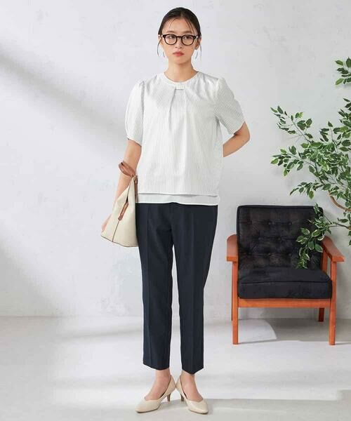 a.v.v / アー・ヴェ・ヴェ シャツ・ブラウス | 【ストレッチ/洗える】チャーム付きボウタイブラウス | 詳細7