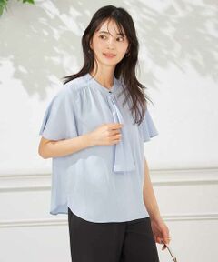 a.v.v / アー・ヴェ・ヴェ シャツ・ブラウス | 【洗える】ドビードットラッフルブラウス