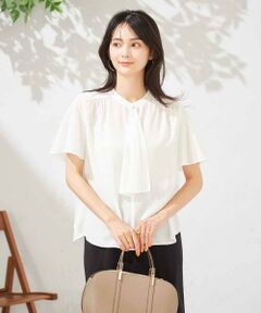 a.v.v / アー・ヴェ・ヴェ シャツ・ブラウス | 【洗える】ドビードットラッフルブラウス