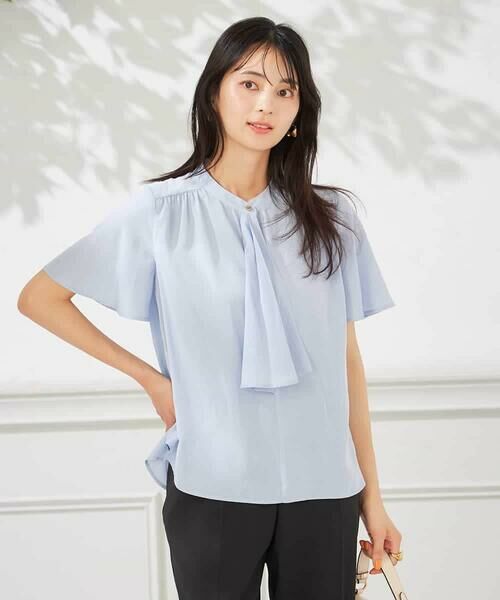 a.v.v / アー・ヴェ・ヴェ シャツ・ブラウス | 【洗える】ドビードットラッフルブラウス | 詳細1