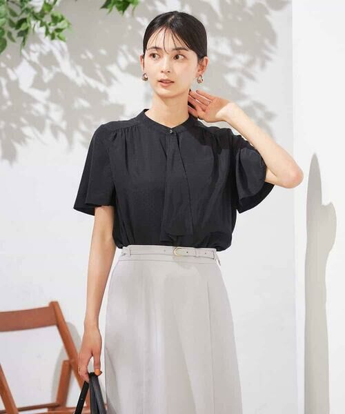 a.v.v / アー・ヴェ・ヴェ シャツ・ブラウス | 【洗える】ドビードットラッフルブラウス | 詳細10