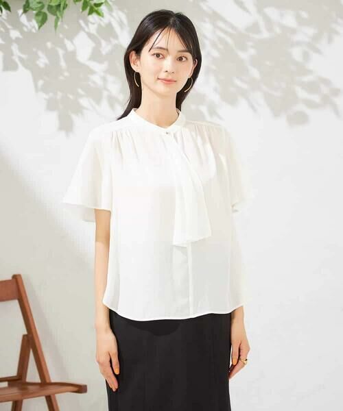 a.v.v / アー・ヴェ・ヴェ シャツ・ブラウス | 【洗える】ドビードットラッフルブラウス | 詳細15
