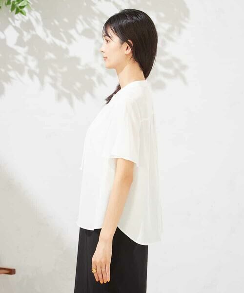 a.v.v / アー・ヴェ・ヴェ シャツ・ブラウス | 【洗える】ドビードットラッフルブラウス | 詳細16