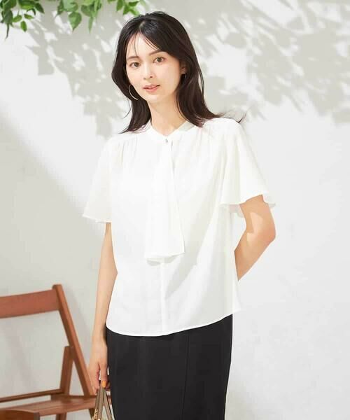 a.v.v / アー・ヴェ・ヴェ シャツ・ブラウス | 【洗える】ドビードットラッフルブラウス | 詳細7