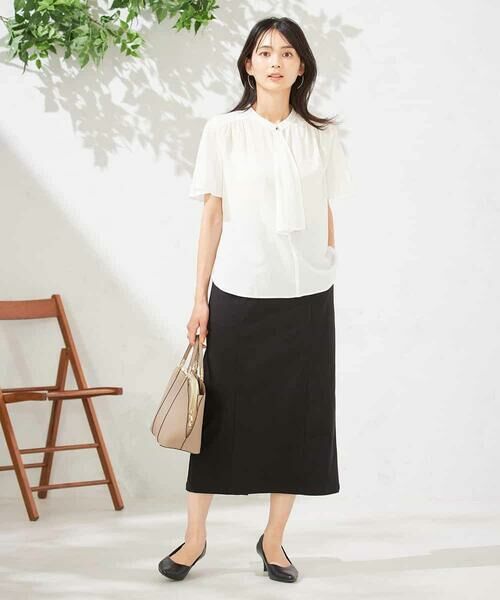 a.v.v / アー・ヴェ・ヴェ シャツ・ブラウス | 【洗える】ドビードットラッフルブラウス | 詳細9