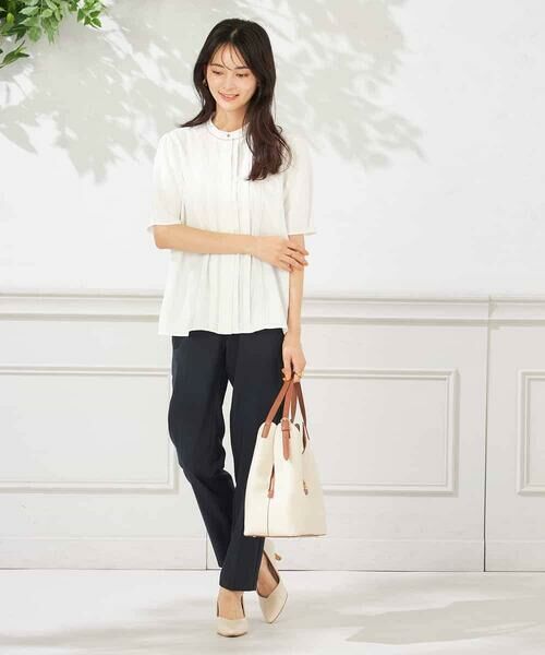 a.v.v / アー・ヴェ・ヴェ シャツ・ブラウス | 【洗える】配色ピンタックブラウス | 詳細10