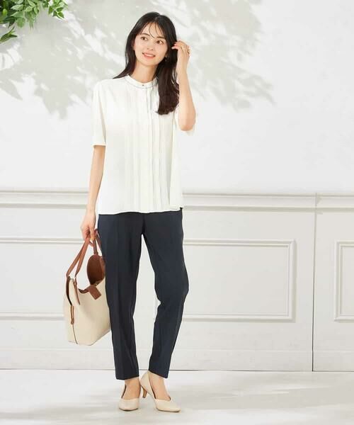 a.v.v / アー・ヴェ・ヴェ シャツ・ブラウス | 【洗える】配色ピンタックブラウス | 詳細12