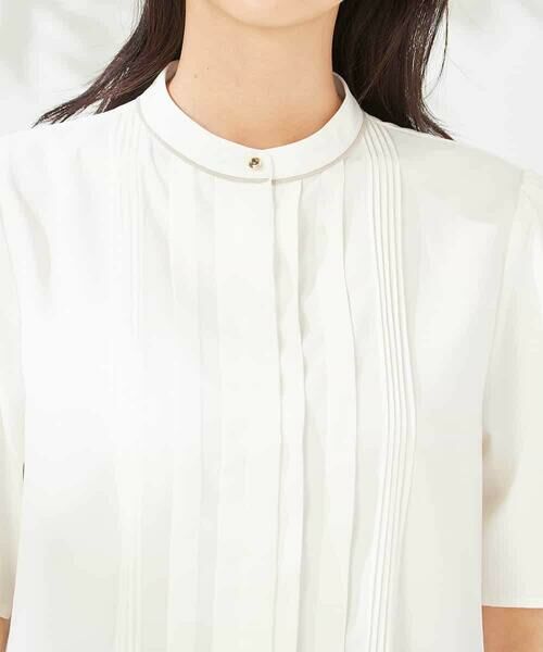 a.v.v / アー・ヴェ・ヴェ シャツ・ブラウス | 【洗える】配色ピンタックブラウス | 詳細16
