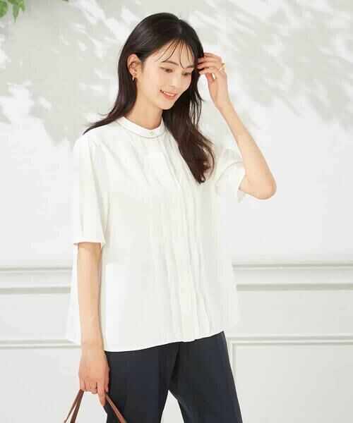 a.v.v / アー・ヴェ・ヴェ シャツ・ブラウス | 【洗える】配色ピンタックブラウス | 詳細5