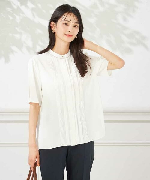 a.v.v / アー・ヴェ・ヴェ シャツ・ブラウス | 【洗える】配色ピンタックブラウス | 詳細6