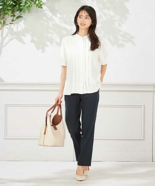 a.v.v / アー・ヴェ・ヴェ シャツ・ブラウス | 【洗える】配色ピンタックブラウス | 詳細7