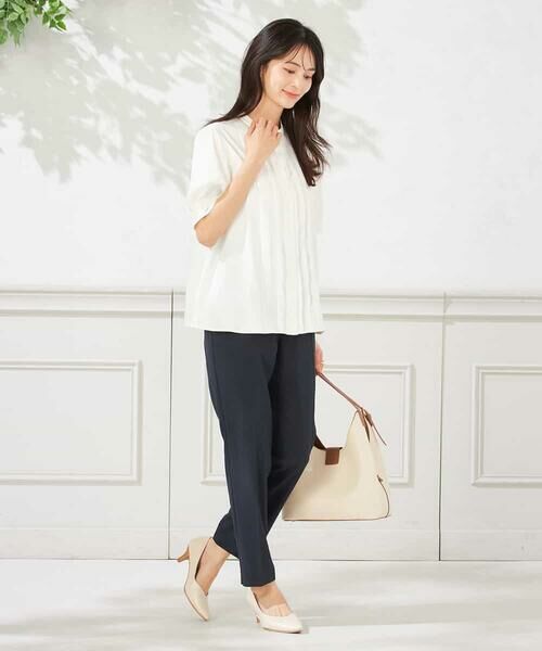 a.v.v / アー・ヴェ・ヴェ シャツ・ブラウス | 【洗える】配色ピンタックブラウス | 詳細9