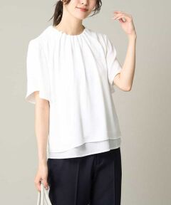 a.v.v / アー・ヴェ・ヴェ シャツ・ブラウス | タックネックフレアブラウス