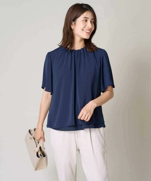 a.v.v / アー・ヴェ・ヴェ シャツ・ブラウス | タックネックフレアブラウス | 詳細3