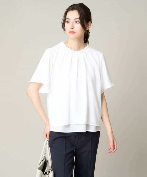 a.v.v / アー・ヴェ・ヴェ シャツ・ブラウス | タックネックフレアブラウス | 詳細8