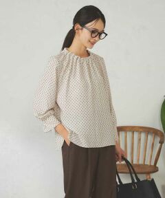 a.v.v / アー・ヴェ・ヴェ シャツ・ブラウス | 【マシンウォッシャブル】タックネックブラウス