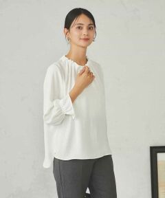 a.v.v / アー・ヴェ・ヴェ シャツ・ブラウス | 【マシンウォッシャブル】タックネックブラウス