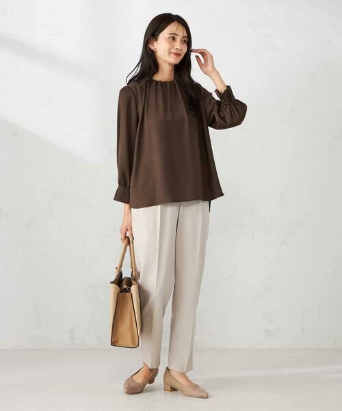 a.v.v / アー・ヴェ・ヴェ シャツ・ブラウス | 【マシンウォッシャブル】タックネックブラウス | 詳細13