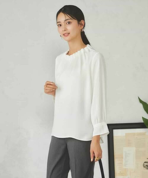 a.v.v / アー・ヴェ・ヴェ シャツ・ブラウス | 【マシンウォッシャブル】タックネックブラウス | 詳細15