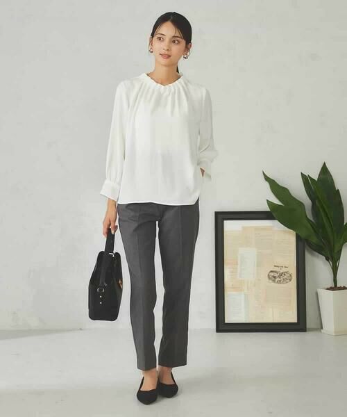 a.v.v / アー・ヴェ・ヴェ シャツ・ブラウス | 【マシンウォッシャブル】タックネックブラウス | 詳細17