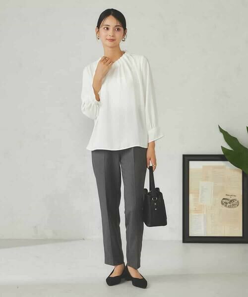 a.v.v / アー・ヴェ・ヴェ シャツ・ブラウス | 【マシンウォッシャブル】タックネックブラウス | 詳細19