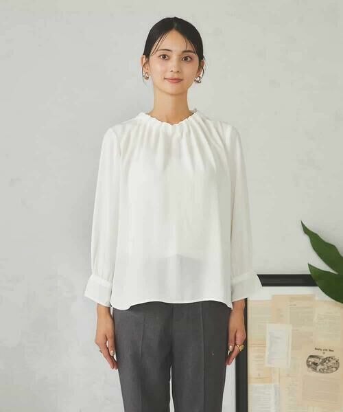 a.v.v / アー・ヴェ・ヴェ シャツ・ブラウス | 【マシンウォッシャブル】タックネックブラウス | 詳細20